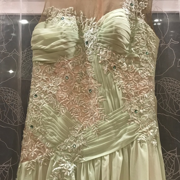 A-Line Formal Dress in Sage - Picture 8 of 8